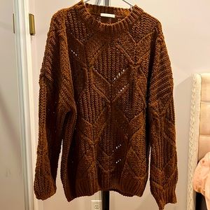 Brown rust knit sweater